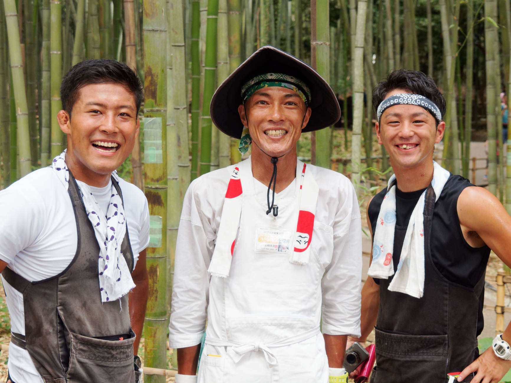 Drei Rikscha-Fahrer Japan